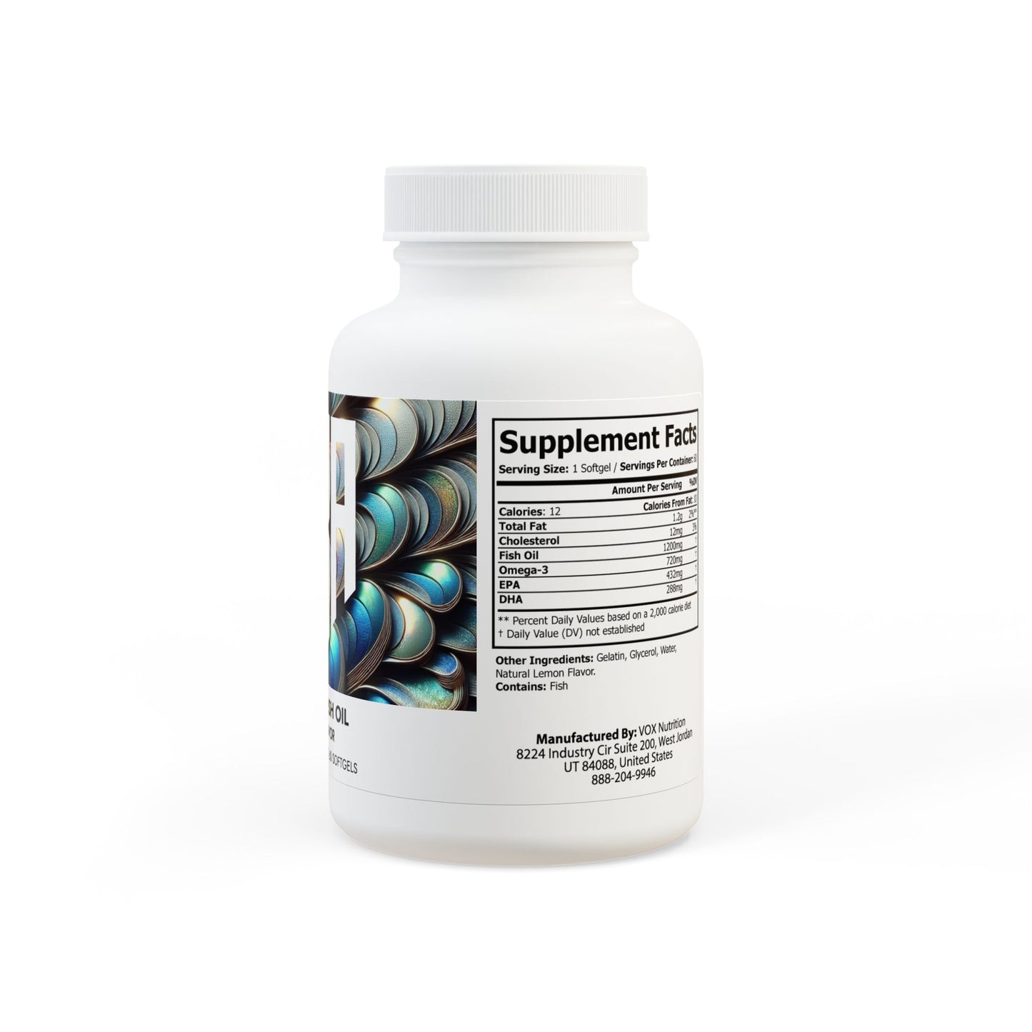 OBA Omega 3 Fish Oil Supplement (60 Softgels)